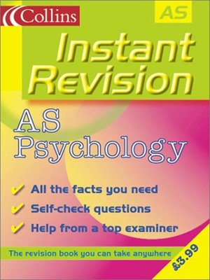 cover image of Instant Revision: AS Psychology
